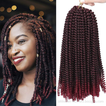 Wholesale Fluffy Spring Twist Hair Crochet Ombre Color Braiding Hair 30Roots/Pack Passion Spring Twists Synthetic Crotchet Hair